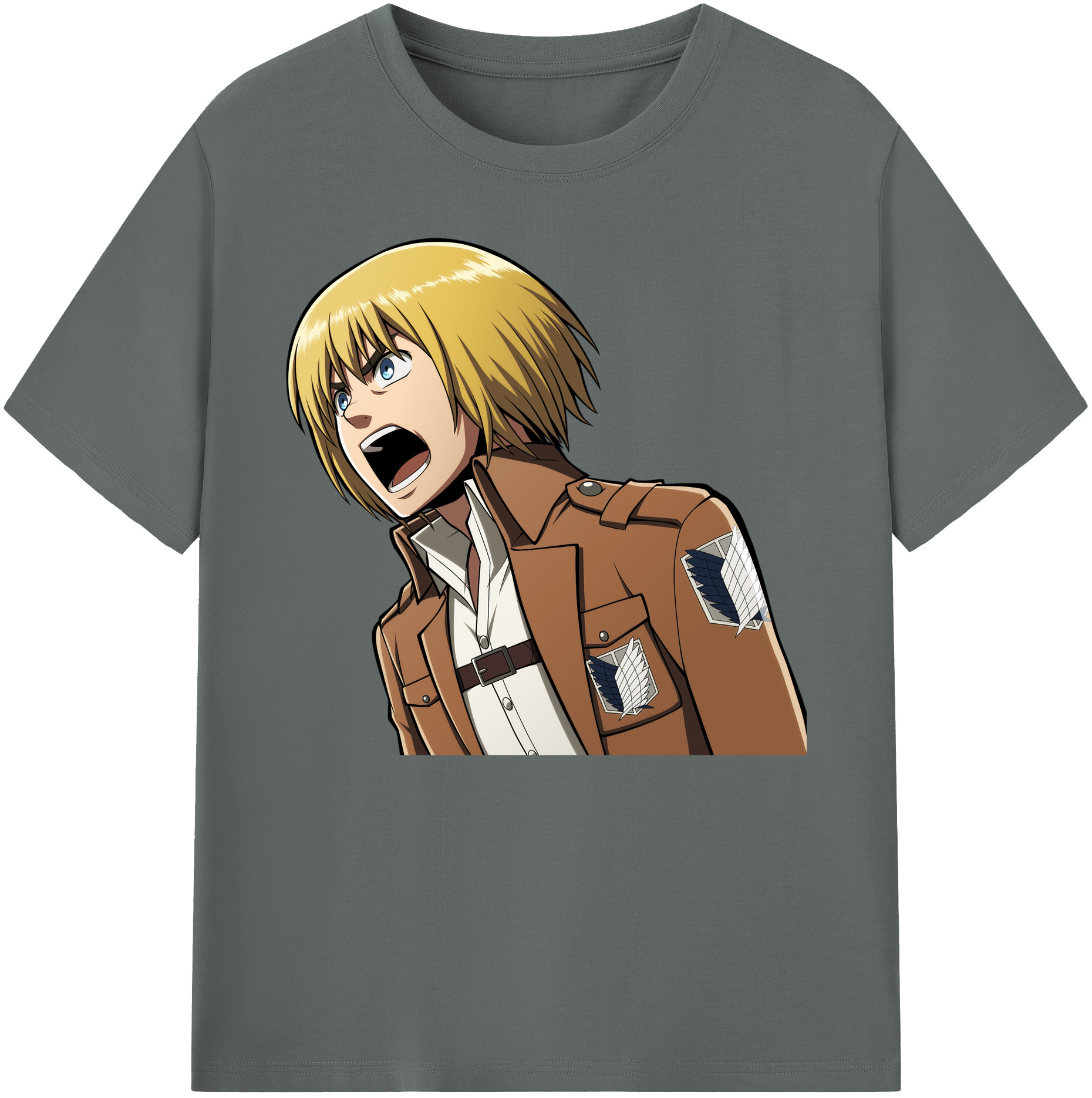 （画像用） 進撃の巨人 アルミン·アルレルト Attack on Titan Armin Arlert 綿100％ メンズ半袖Tシャツ｜肌触りやわらか＆通気性